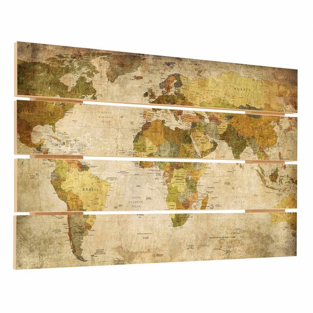 Wanddeko Büro Weltkarte