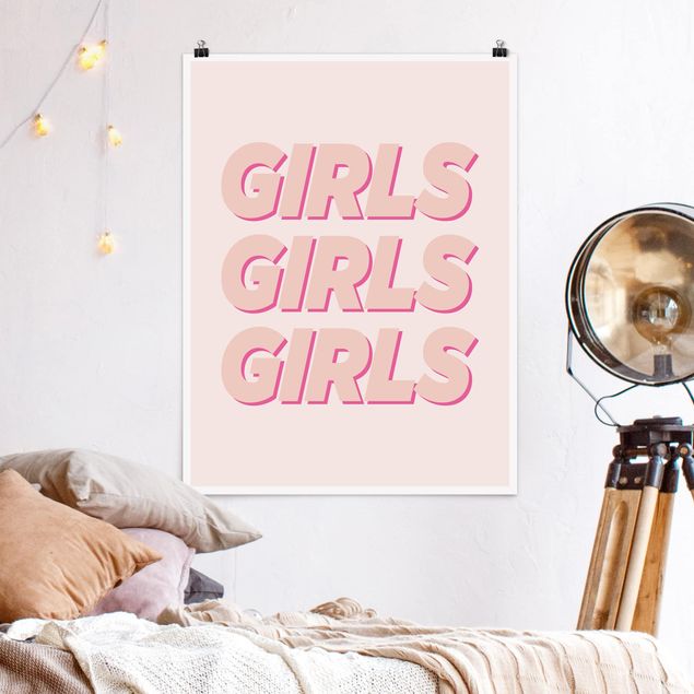 Wanddeko Schlafzimmer GIRLS GIRLS GIRLS