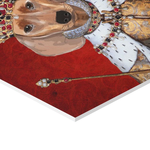 Wanddeko über Sofa Tierportrait - Dackelkönigin