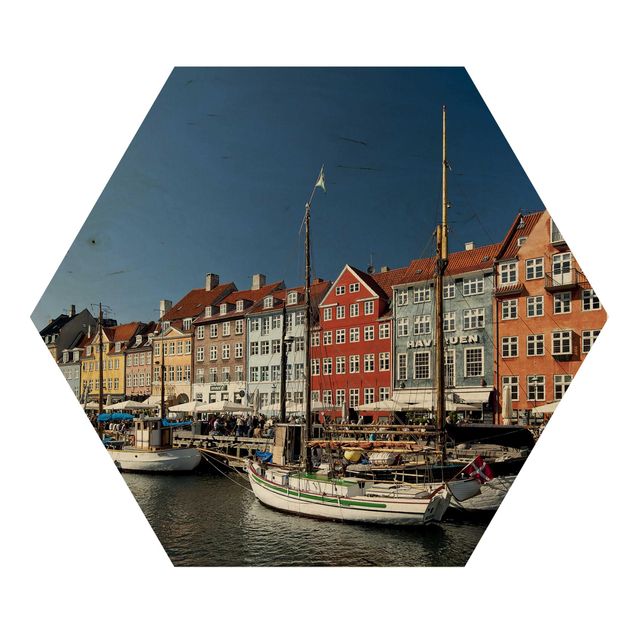 Wanddeko Esszimmer Hafen in Kopenhagen