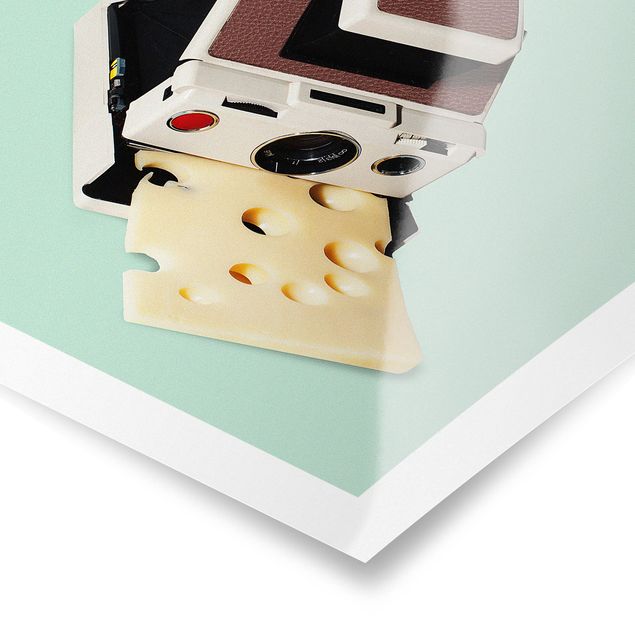 Wanddeko Kulinarisch Kamera mit Käse