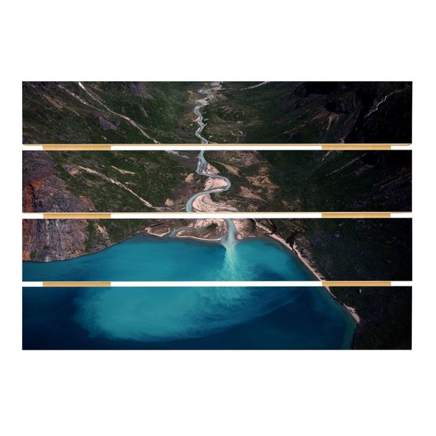 Wanddeko Esszimmer Fluss in Grönland