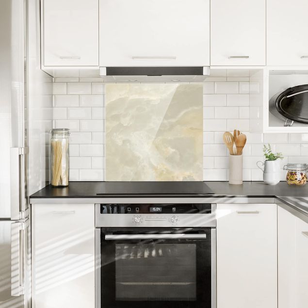 Küche Dekoration Onyx Marmor Creme