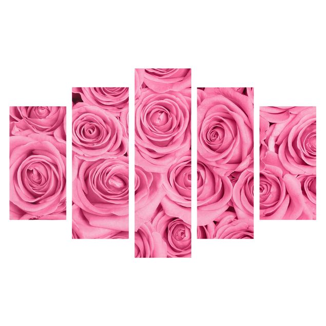 Wanddeko Blume Rosa Rosen