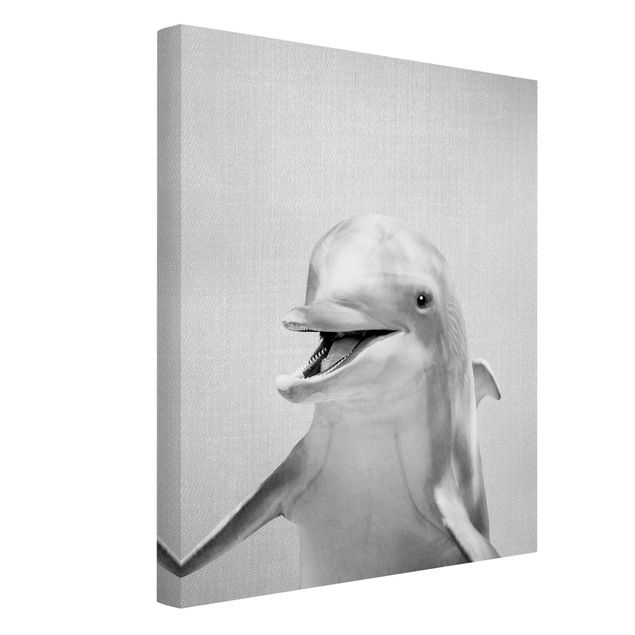 Wandbilder Fische Delfin Diddi Schwarz Weiß