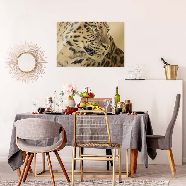 Wanddeko Büro Der Leopard