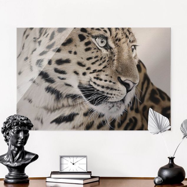 Wanddeko beige Der Leopard