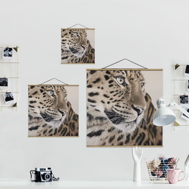 Wanddeko über Sofa Der Leopard
