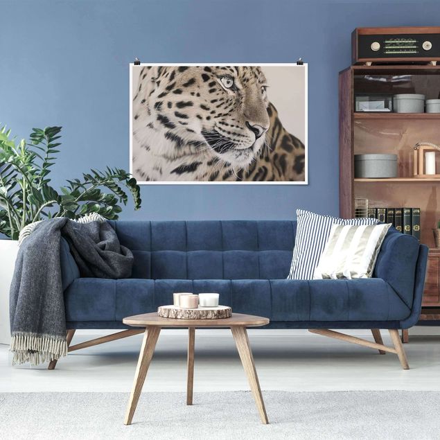 Wanddeko Büro Der Leopard