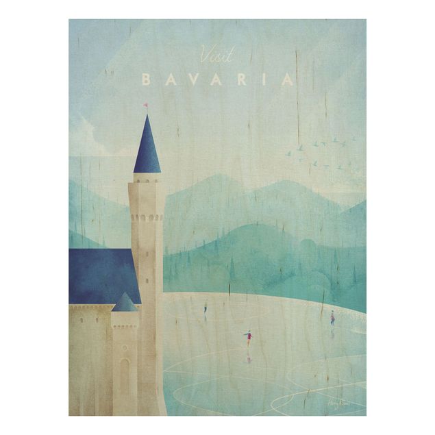 Wohndeko Architektur Reiseposter - Bavaria