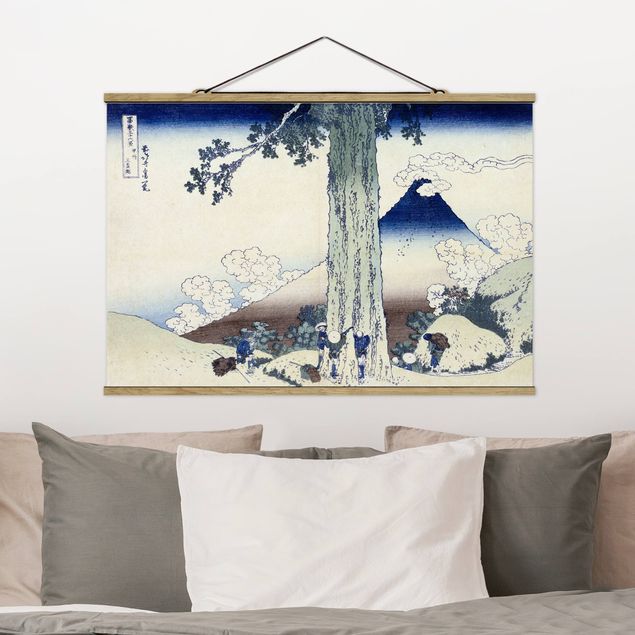 Wanddeko blau Katsushika Hokusai - Mishima Pass in der Provinz Kai