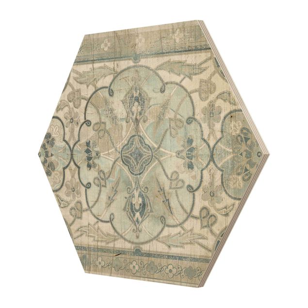 Wanddeko draußen Holzpaneel Persisch Vintage II