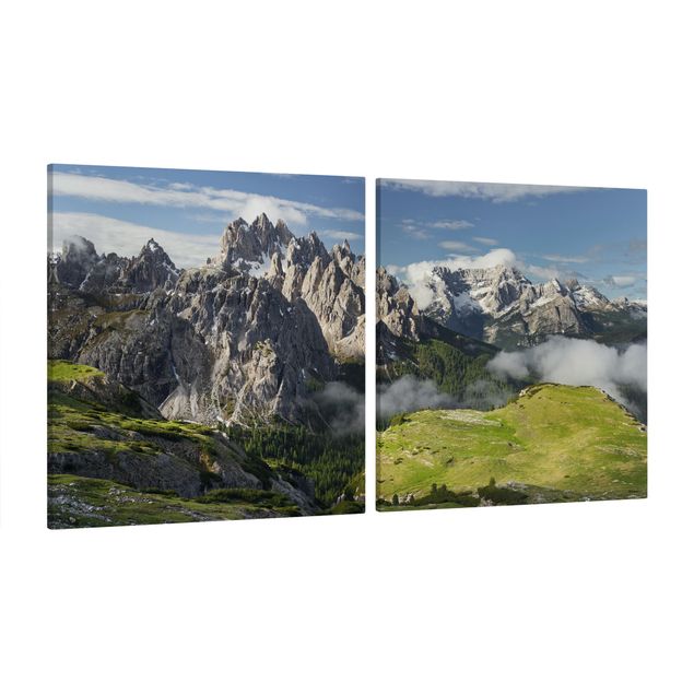 Wanddeko Esszimmer Italienische Alpen
