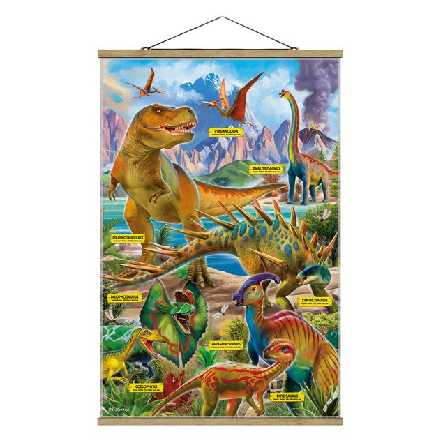 Wanddeko Jungenzimmer Die Dinosaurierarten