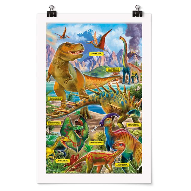 Wanddeko Jungenzimmer Die Dinosaurierarten
