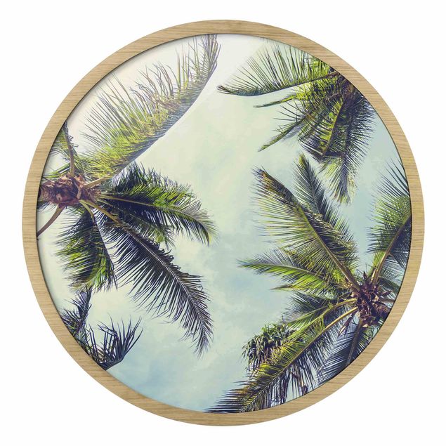 Wanddeko über Sofa Die Palmen