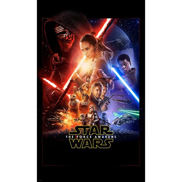 Wanddeko Büro Star Wars EP7 Official Movie Poster