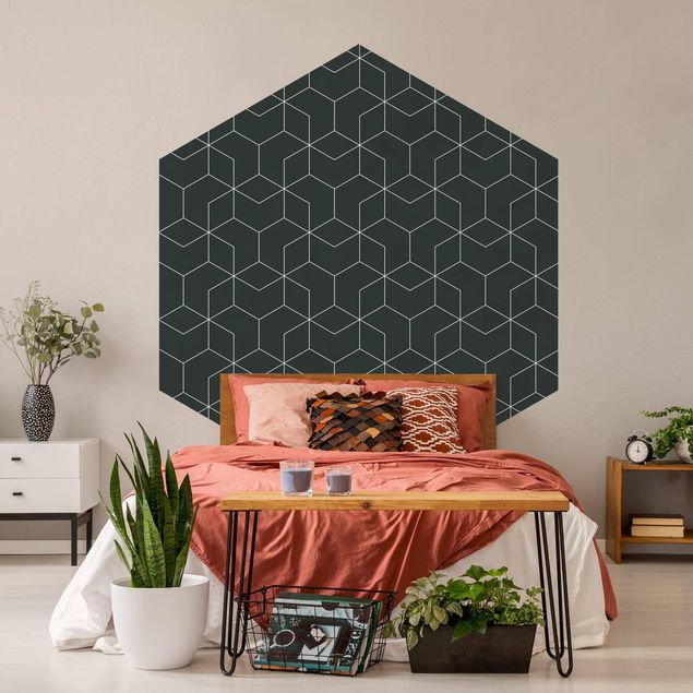 Wanddeko Schlafzimmer Dreidimensionale Würfel Muster