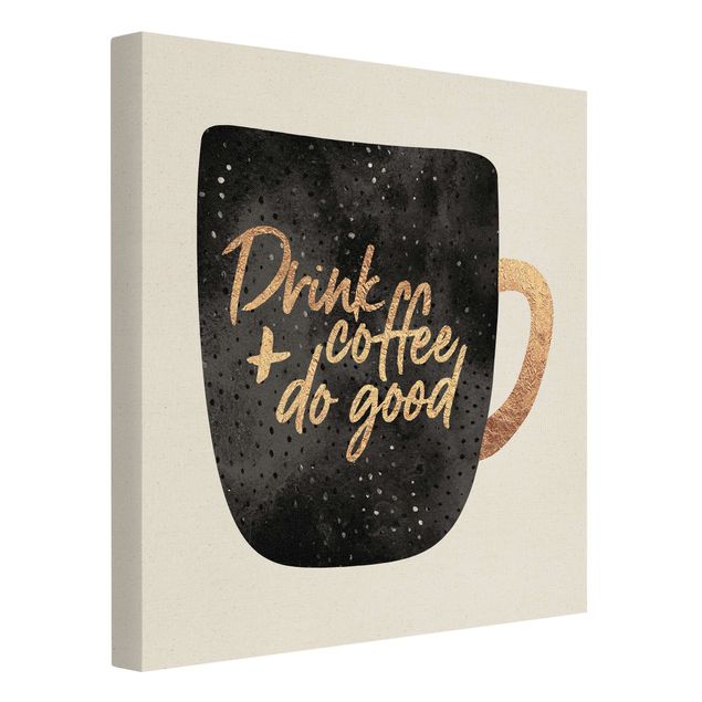 Deko Aquarell Drink Coffee, Do Good - schwarz