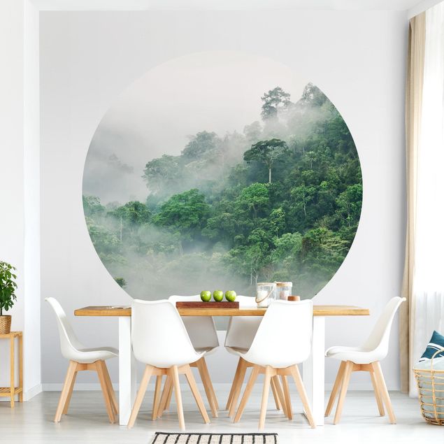 Wanddeko Schlafzimmer Dschungel im Nebel