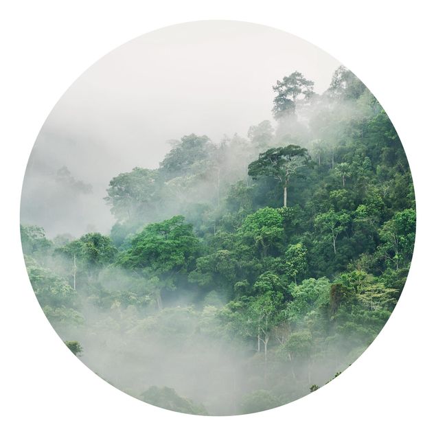 Wanddeko Esszimmer Dschungel im Nebel