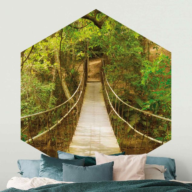 Wanddeko Schlafzimmer Dschungelbrücke