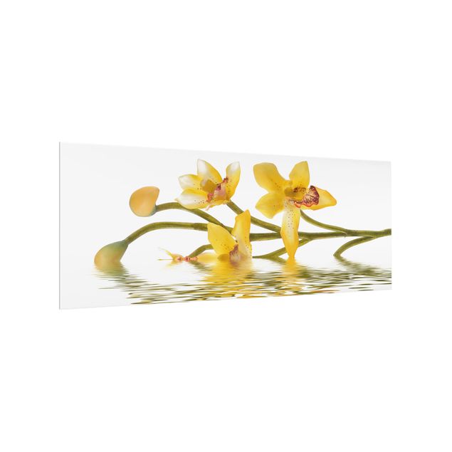 Wanddeko gelb Saffron Orchid Waters