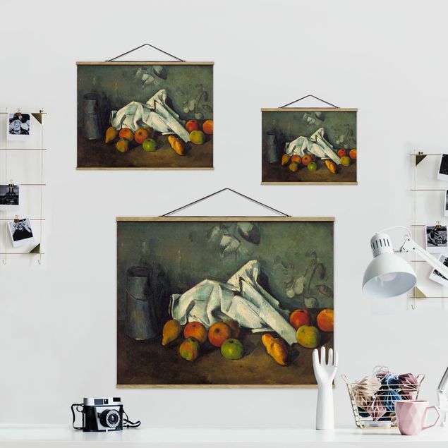Wanddeko orange Paul Cézanne - Milchkanne und Äpfel