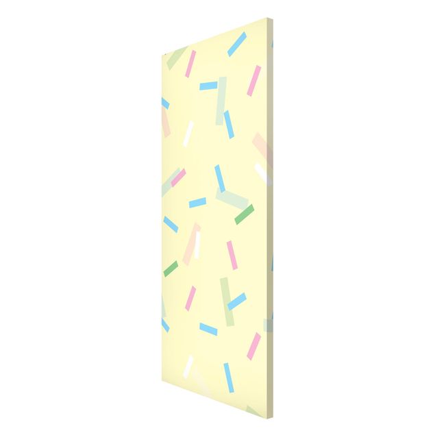 Wanddeko pastell Buntes Konfetti aus Pastellstreifen