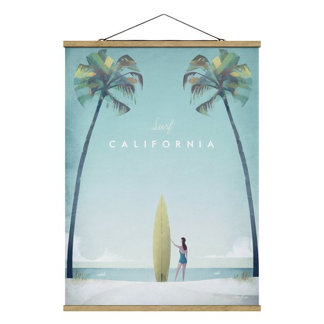 Wanddeko Esszimmer Reiseposter - California
