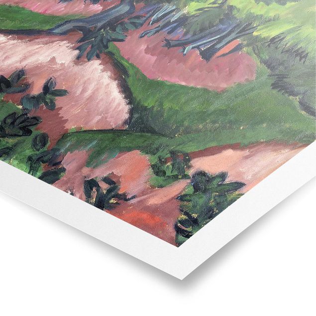 Wanddeko Büro Ernst Ludwig Kirchner - Landschaft mit Kastanienbaum