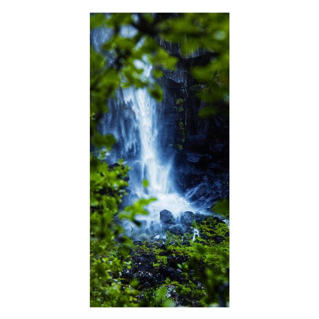 Wanddeko Esszimmer Blick zum Wasserfall