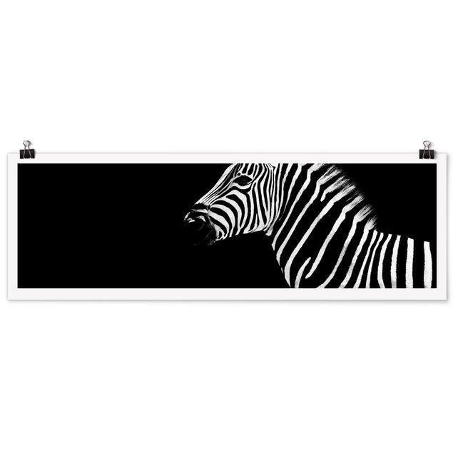 Wanddeko Büro Zebra Safari Art