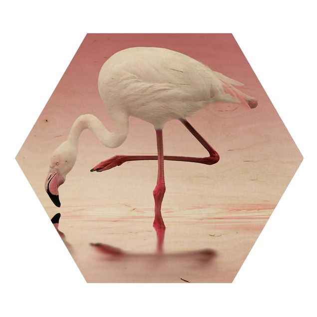 Wanddeko rosa Flamingo Dance