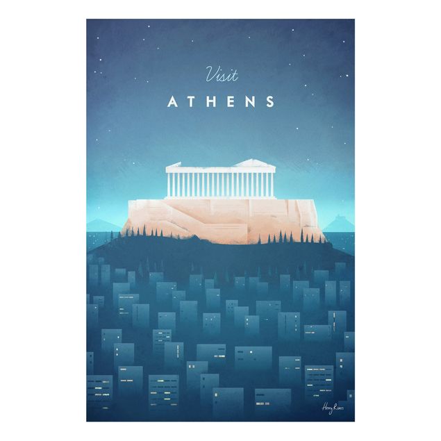 Wohndeko Architektur Reiseposter - Athen