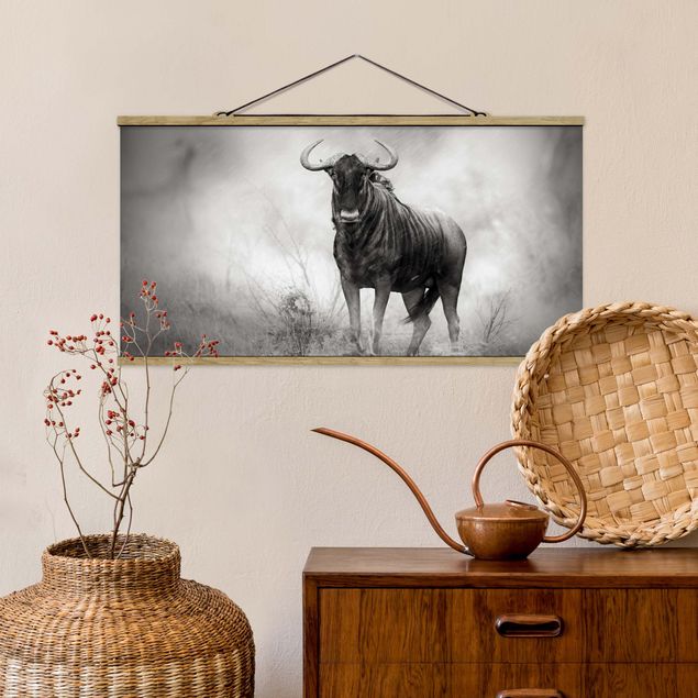 Wanddeko Wohnzimmer Staring Wildebeest