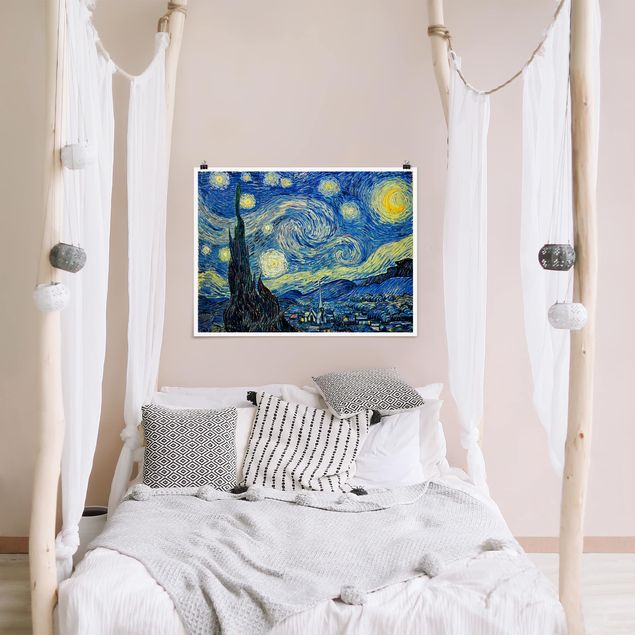 Wanddeko Schlafzimmer Vincent van Gogh - Sternennacht