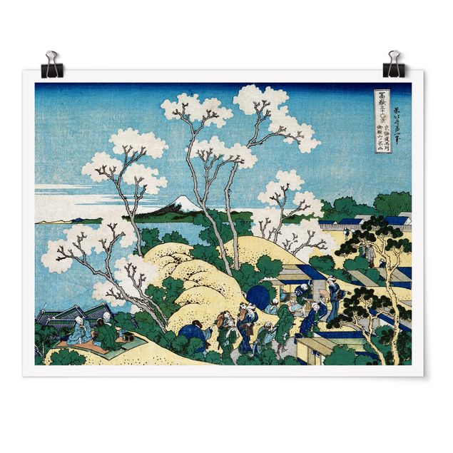 Wanddeko Esszimmer Katsushika Hokusai - Der Fuji von Gotenyama