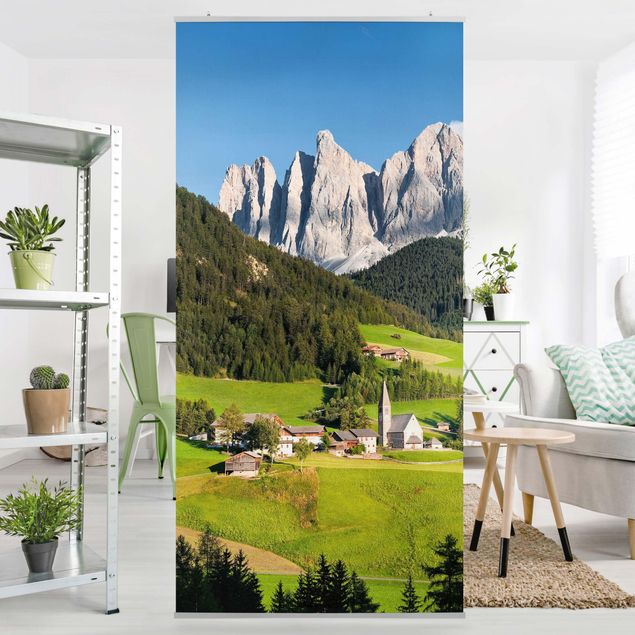 Wanddeko Schlafzimmer Geislerspitzen in Südtirol