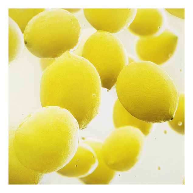 Wanddeko Fotografie Zitronen im Wasser