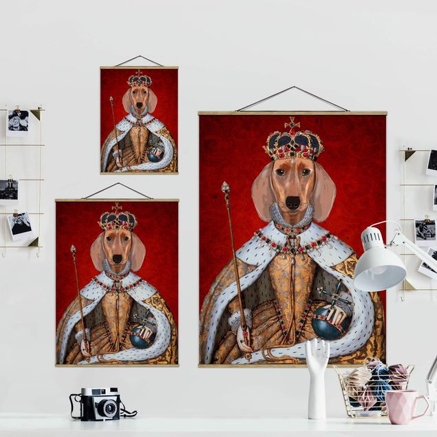 Wanddeko Büro Tierportrait - Dackelkönigin