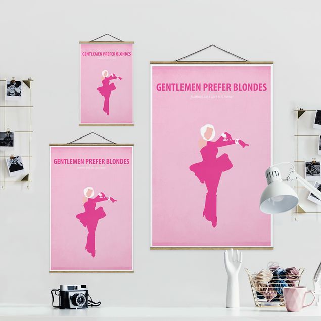 Wanddeko rosa Filmposter Gentlemen prefer blondes II