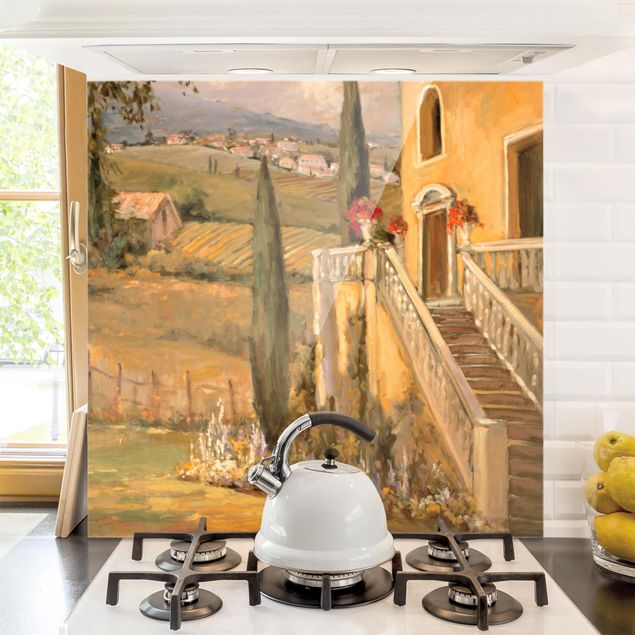 Küche Dekoration Italienische Landschaft - Haustreppe