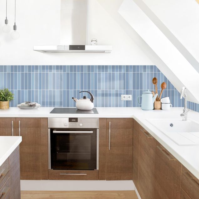 Wanddeko Küche Subway Fliesen - Hellblau