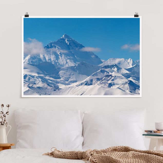 Wanddeko blau Mount Everest