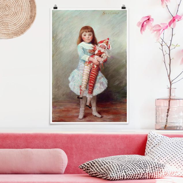 Poster - Auguste Renoir - Suzanne mit Harlekinpuppe - Hochformat 3:2