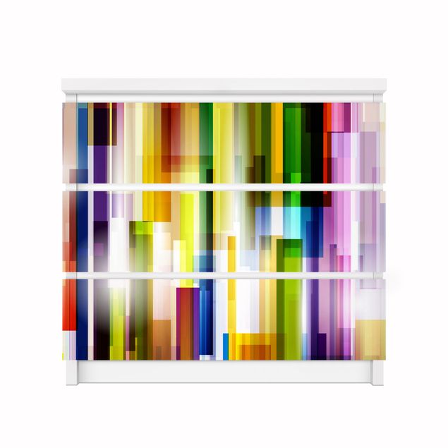 Wanddeko Büro Rainbow Cubes