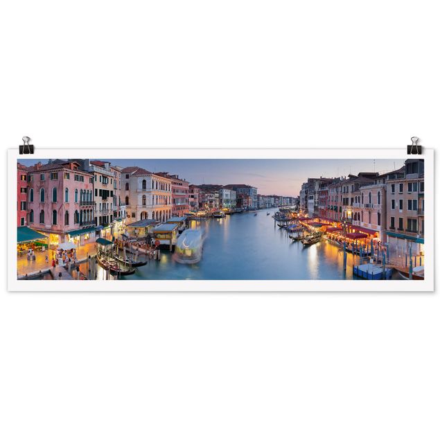 Wanddeko Flur Abendstimmung auf Canal Grande in Venedig