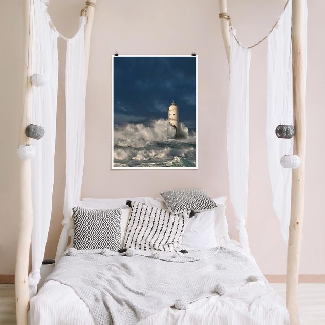 Wanddeko Schlafzimmer Leuchtturm auf Sardinien
