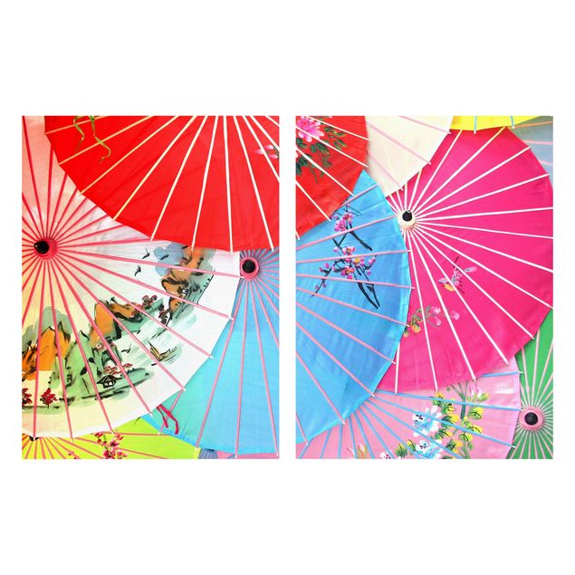 Wanddeko Esszimmer Chinese Parasols